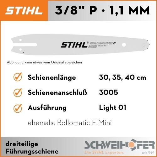 STIHL Führungsschiene, 3/8" P, 1.1 mm, Rollomatic E Mini