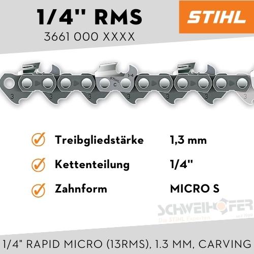 STIHL Sägekette 1/4" Rapid Micro (13RMS), 1.3 mm, Carving