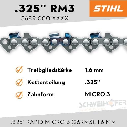 STIHL Sägekette .325" Rapid Micro 3 (26RM3), 1.6 mm